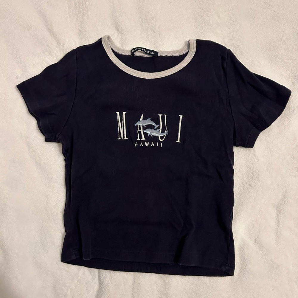 Brandy Melville Navy maui Crop Top